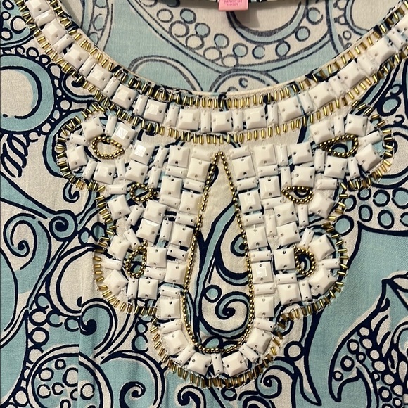 Lilly Pulitzer Blue and White Paisley Sheath Dress Size XS - Picture 7 of 9